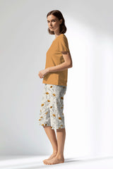 Woman Polyviscon Linora Capri Set - GOLDEN NUGGET - Image 2