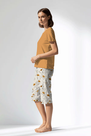 Woman Polyviscon Linora Capri Set - GOLDEN NUGGET - Image 2