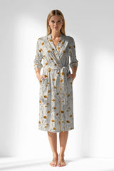 Woman Polyviscon Linora Dressing Gown - ROTASYON - Image 1