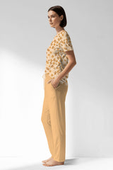 Woman Polyviscon Mellow Pocket Detail Pyjama Set - ROTASYON - Image 2