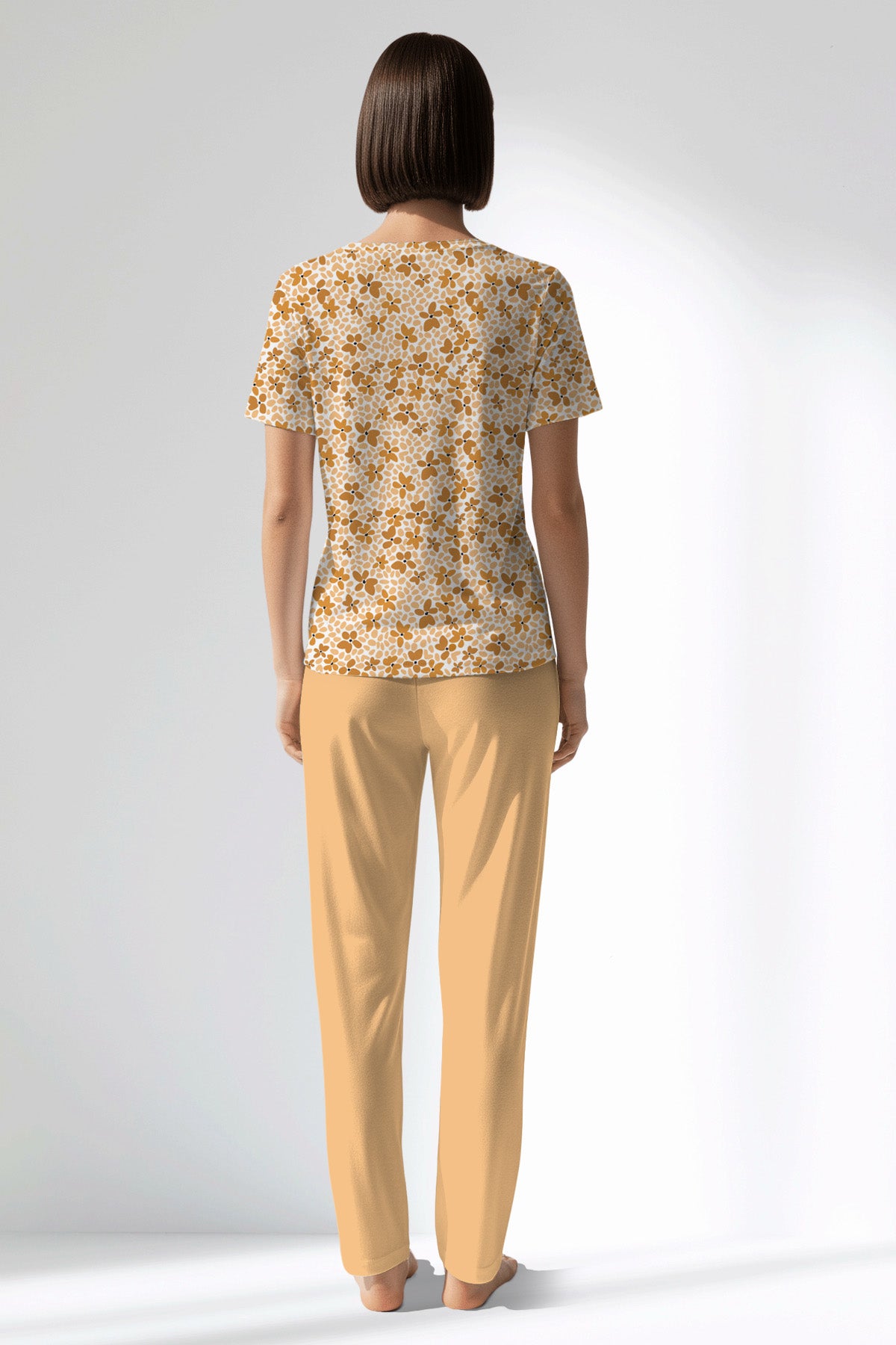 Woman Polyviscon Mellow Pocket Detail Pyjama Set - ROTASYON - Image 3