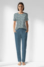 Woman Polyviscon Noble Pocket Detail Pyjama Set - ROTASYON - Image 1