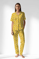 Woman Polyviscon Solaria Buttoned Pyjama Set - ROTASYON - Image 1