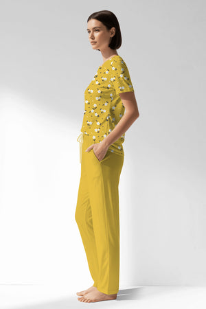 Woman Polyviscon Solaria Pocket Detail Pyjama Set - ROTASYON - Image 2