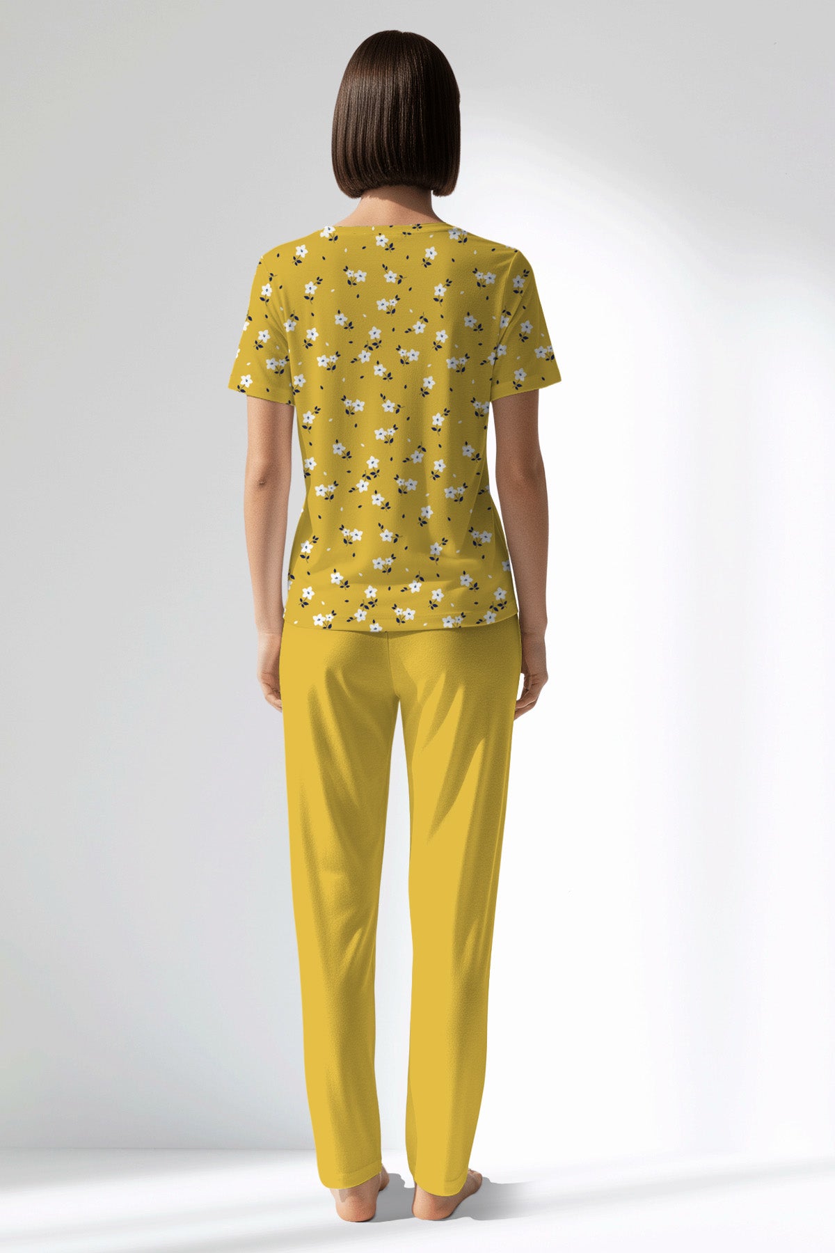 Woman Polyviscon Solaria Pocket Detail Pyjama Set - ROTASYON - Image 3