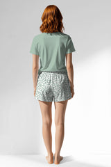Woman Polyviscon Vanilla Short Set - B-AQUA FOAM - Image 3