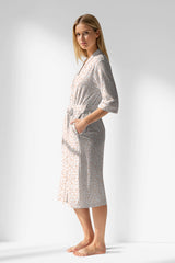 Woman Polyviscon Vanilla Dressing Gown - ROTASYON - Image 2
