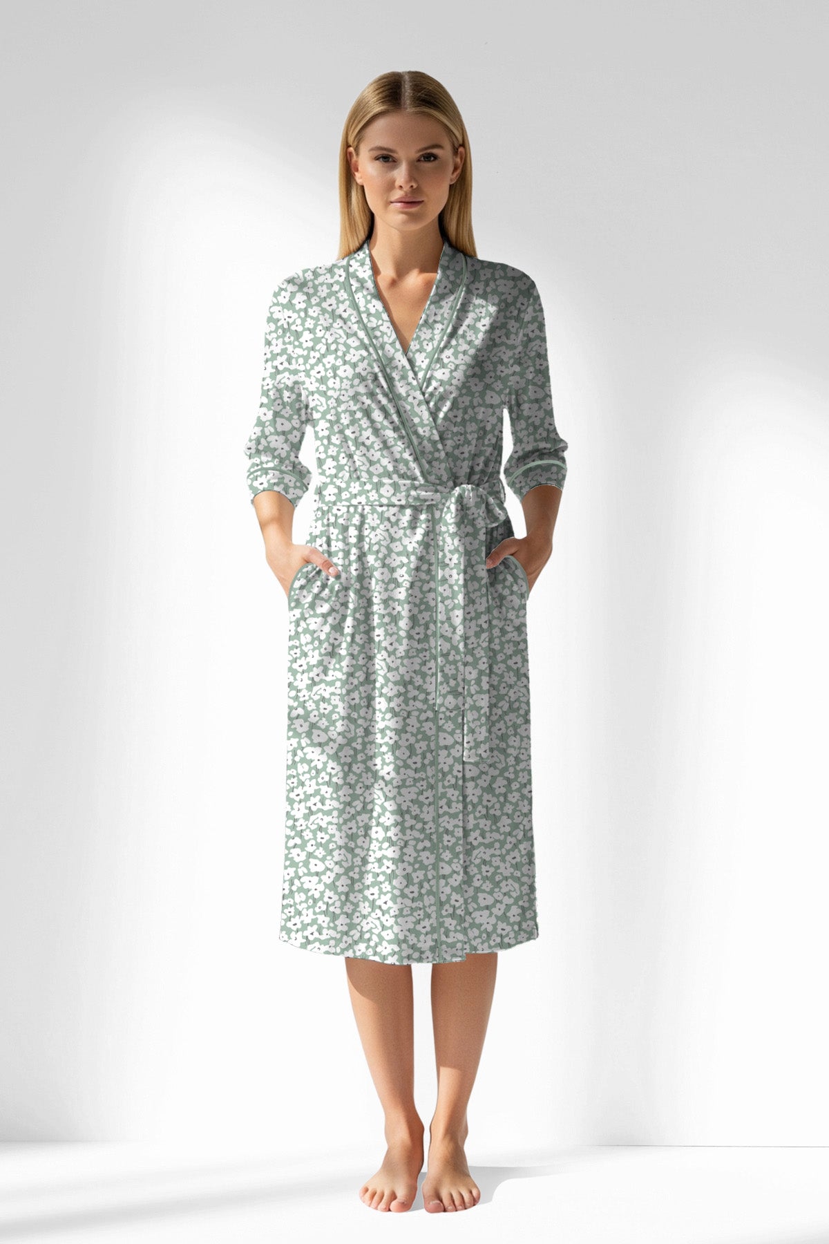 Woman Polyviscon Vanilla Dressing Gown - B-AQUA ROTASYON - Image 1