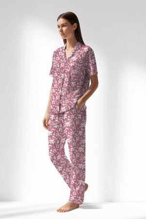 Woman Polyviscon Affection Buttoned Pyjama Set - ROTASYON - Image 2