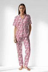 Woman Polyviscon Affection Buttoned Pyjama Set - ROTASYON - Image 1