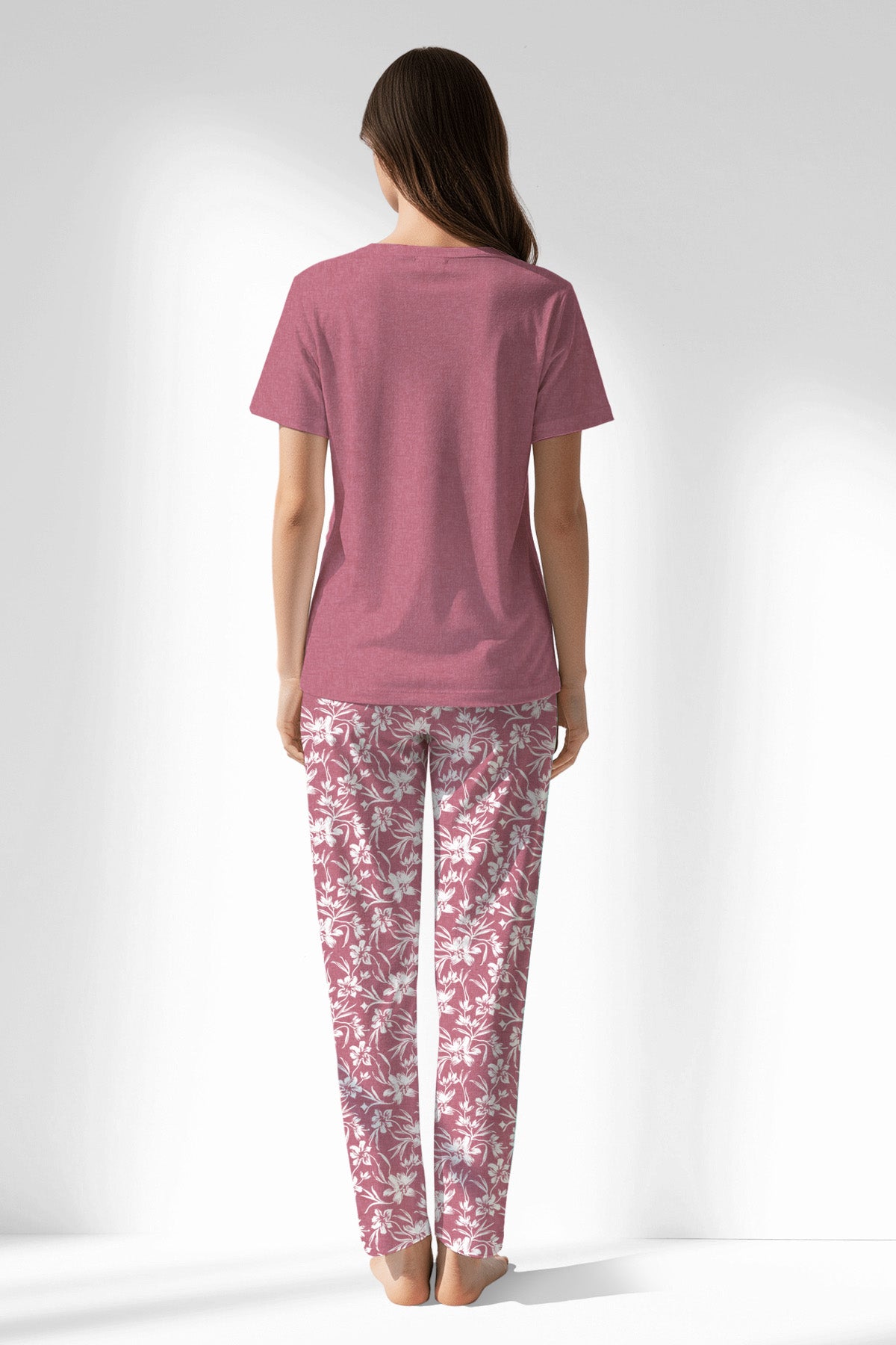 Woman Polyviscon Affection Pyjama Set - WILD ROSE - Image 3