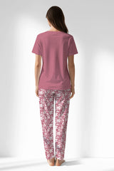 Woman Polyviscon Affection Pyjama Set - WILD ROSE - Image 3
