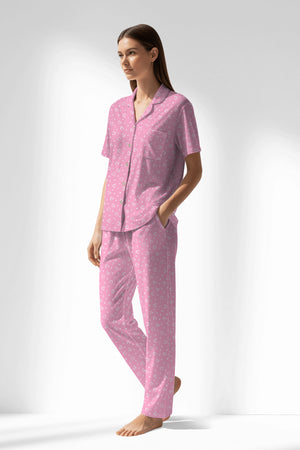 Woman Polyviscon TrueBliss Buttoned Pyjama Set - ROTASYON - Image 2