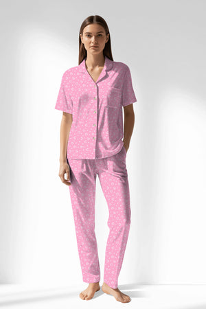 Woman Polyviscon TrueBliss Buttoned Pyjama Set - ROTASYON - Image 1