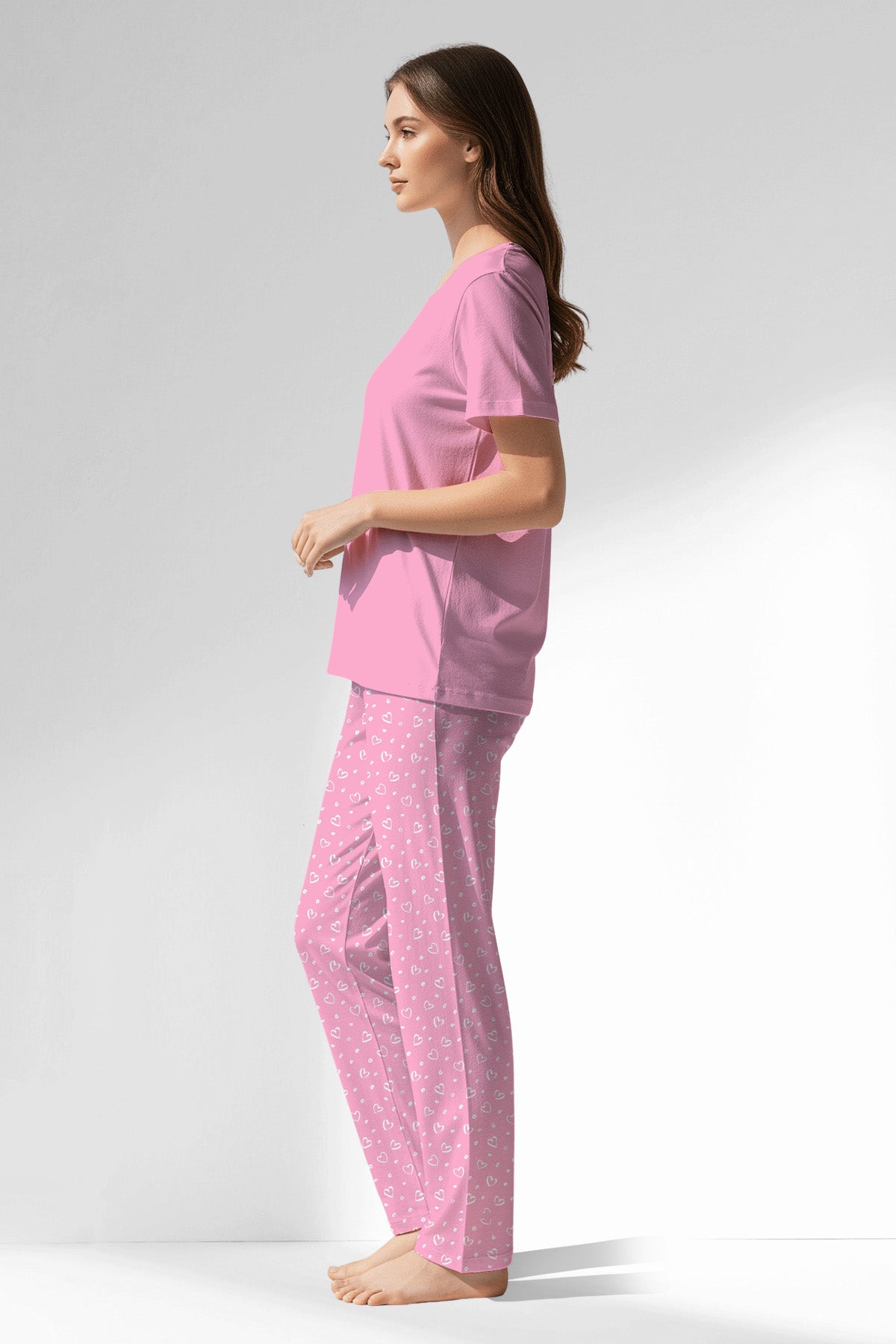 Woman Polyviscon TrueBliss Pyjama Set - PINK - Image 2