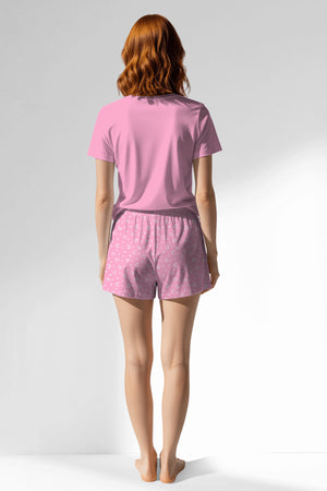 Woman Polyviscon TrueBliss Short Set - PINK - Image 3