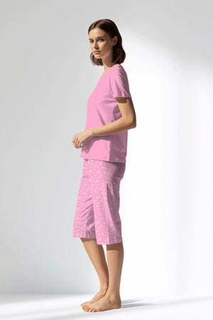 Woman Polyviscon TrueBliss Capri Set - PINK - Image 2