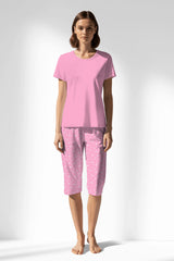 Woman Polyviscon TrueBliss Capri Set - PINK - Image 3