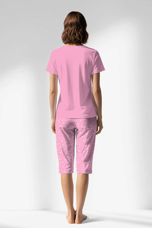 Woman Polyviscon TrueBliss Capri Set - PINK - Image 1