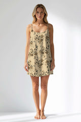 Woman Polyviscon Fleuron Thin Strap Tunic - ROTASYON - Image 1