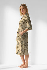 Woman Polyviscon Fleuron Dressing Gown - ROTASYON - Image 2