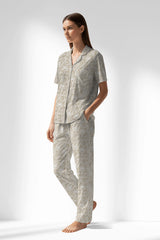 Woman Polyviscon Lunafleur Buttoned Pyjama Set - ROTASYON - Image 2
