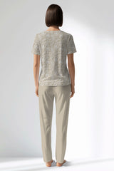 Woman Polyviscon Lunafleur Pocket Detail Pyjama Set - ROTASYON - Image 3