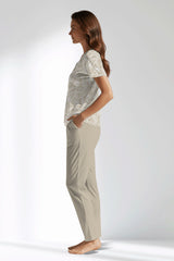 Woman Polyviscon Lunafleur Buttoned Collar Pyjama Set - ROTASYON - Image 2