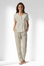 Woman Polyviscon Lunafleur Buttoned Collar Pyjama Set - ROTASYON - Image 1