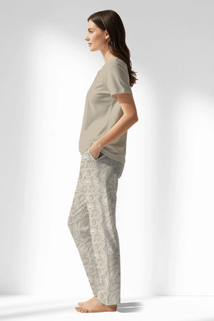 Woman Polyviscon Lunafleur Drop Collar Pyjama Set - 14-1107 - Image 2