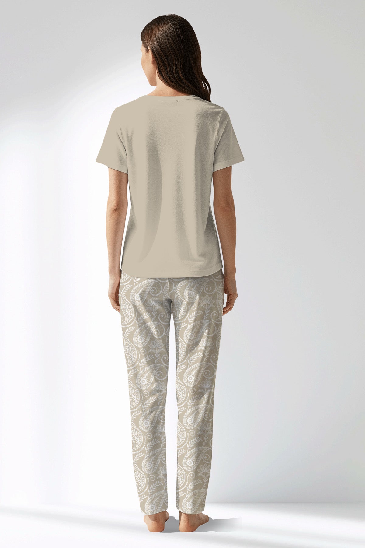 Woman Polyviscon Lunafleur Drop Collar Pyjama Set - 14-1107 - Image 3