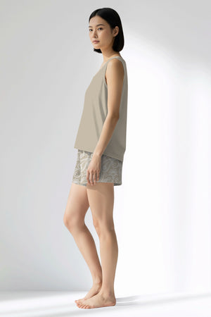 Woman Polyviscon Lunafleur Thick Strap Short Set - 14-1107 - Image 2