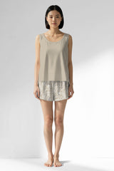 Woman Polyviscon Lunafleur Thick Strap Short Set - 14-1107 - Image 1