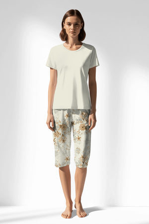 Woman Polyviscon Magnolia Capri Set - METRAJ ZEMIN - Image 3