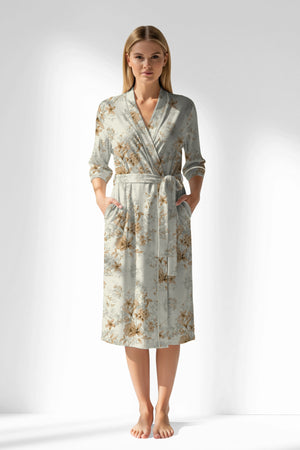 Woman Polyviscon Magnolia Dressing Gown - ROTASYON - Image 1