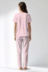 Woman Polyviscon Cloud Drop Collar Pyjama Set - 12-2906 - Image 3