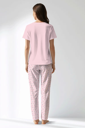 Woman Polyviscon Cloud Drop Collar Pyjama Set - 12-2906 - Image 3