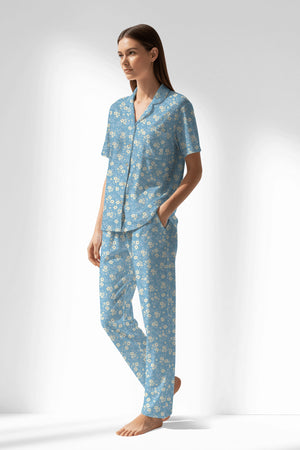 Woman Polyviscon SoftAura Buttoned Pyjama Set - ROTASYON - Image 2