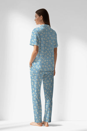 Woman Polyviscon SoftAura Buttoned Pyjama Set - ROTASYON - Image 3