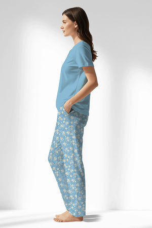 Woman Polyviscon SoftAura Drop Collar Pyjama Set - 14-4318 - Image 2