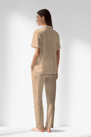 Woman Polyviscon SoftEcho Buttoned Pyjama Set - ROTASYON - Image 3
