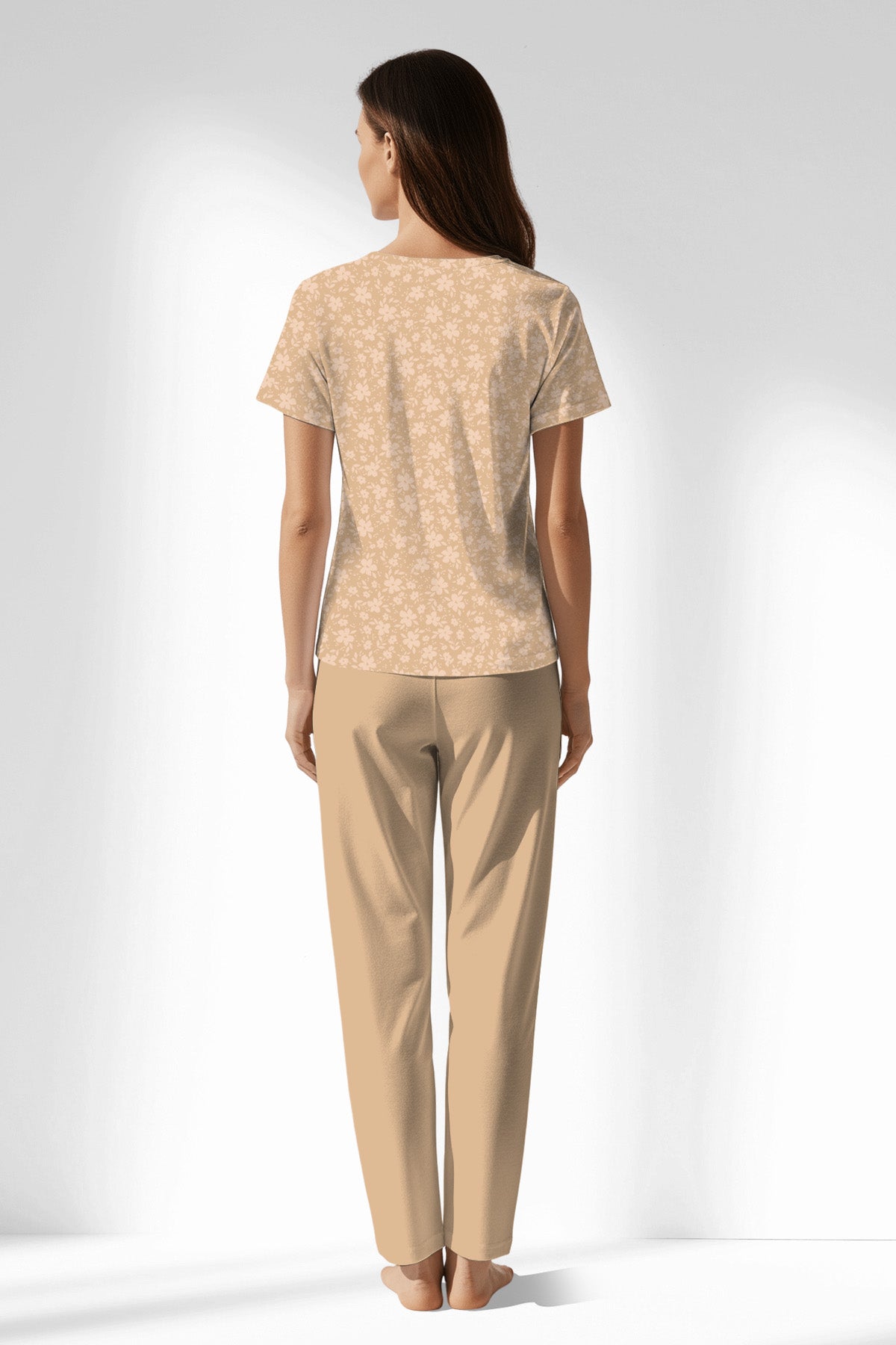 Woman Polyviscon SoftEcho Buttoned Collar Pyjama Set - ROTASYON - Image 3