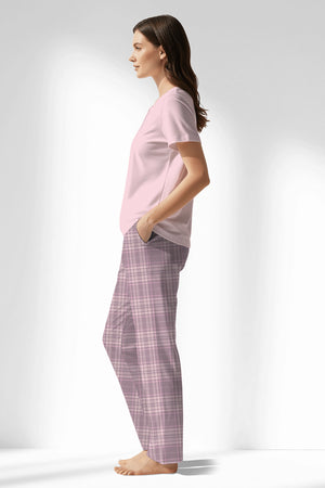 Woman Polyviscon TidyPatch Drop Collar Pyjama Set - METRAJ A.PEMBE - Image 2