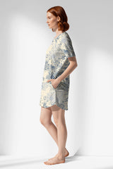 Woman Polyviscon Bluetile Pocket Detail Tunic - ROTASYON - Image 2