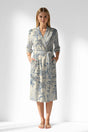 Woman Polyviscon Bluetile Dressing Gown - ROTASYON - Image 1
