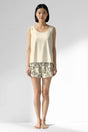 Woman Polyviscon DuskFlora Thick Strap Short Set - METRAJ ZEMIN - Image 1