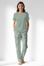 Woman Polyviscon GreenDay Drop Collar Pyjama Set - 15-5706 - Image 1
