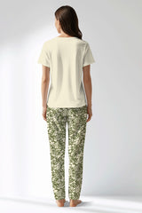 Woman Polyviscon GreenHalo Drop Collar Pyjama Set - 11-0107 - Image 3