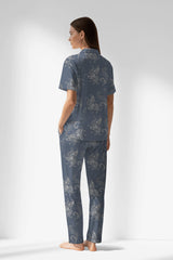 Woman Polyviscon Liliora Buttoned Pyjama Set - ROTASYON - Image 3