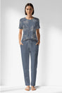 Woman Polyviscon Liliora Pocket Detail Pyjama Set - ROTASYON - Image 1